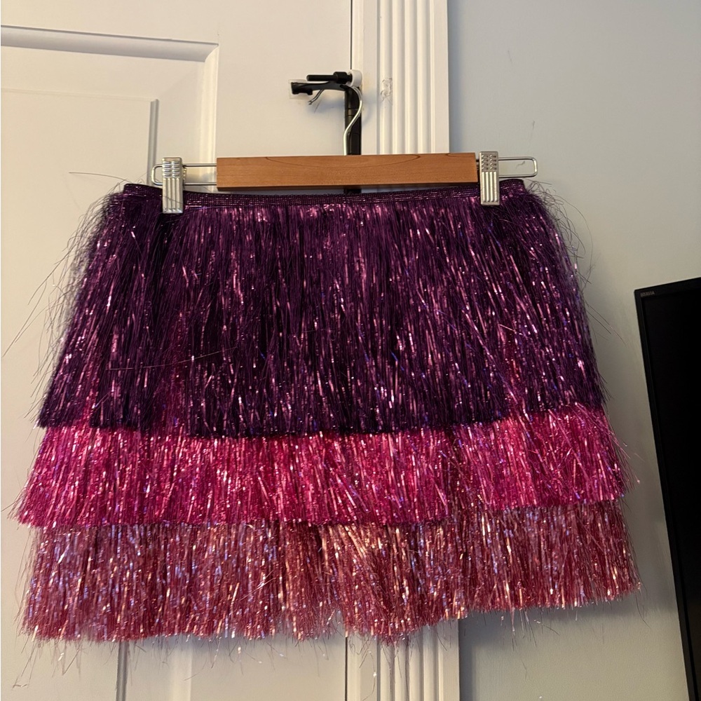 Purple and Pink Layered Skirt, has built in shorts inside